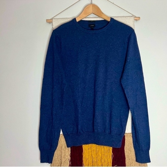 J. Crew Navy Cashmere Blend Crewneck Pullover Small - Picture 2 of 6